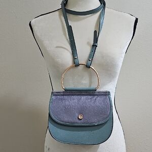 LC Lauren Conrad Blue and Gray Crossbody Bag